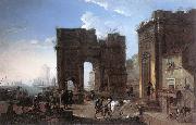 SALUCCI, Alessandro Harbour View with Triumphal Arch g China oil painting reproduction